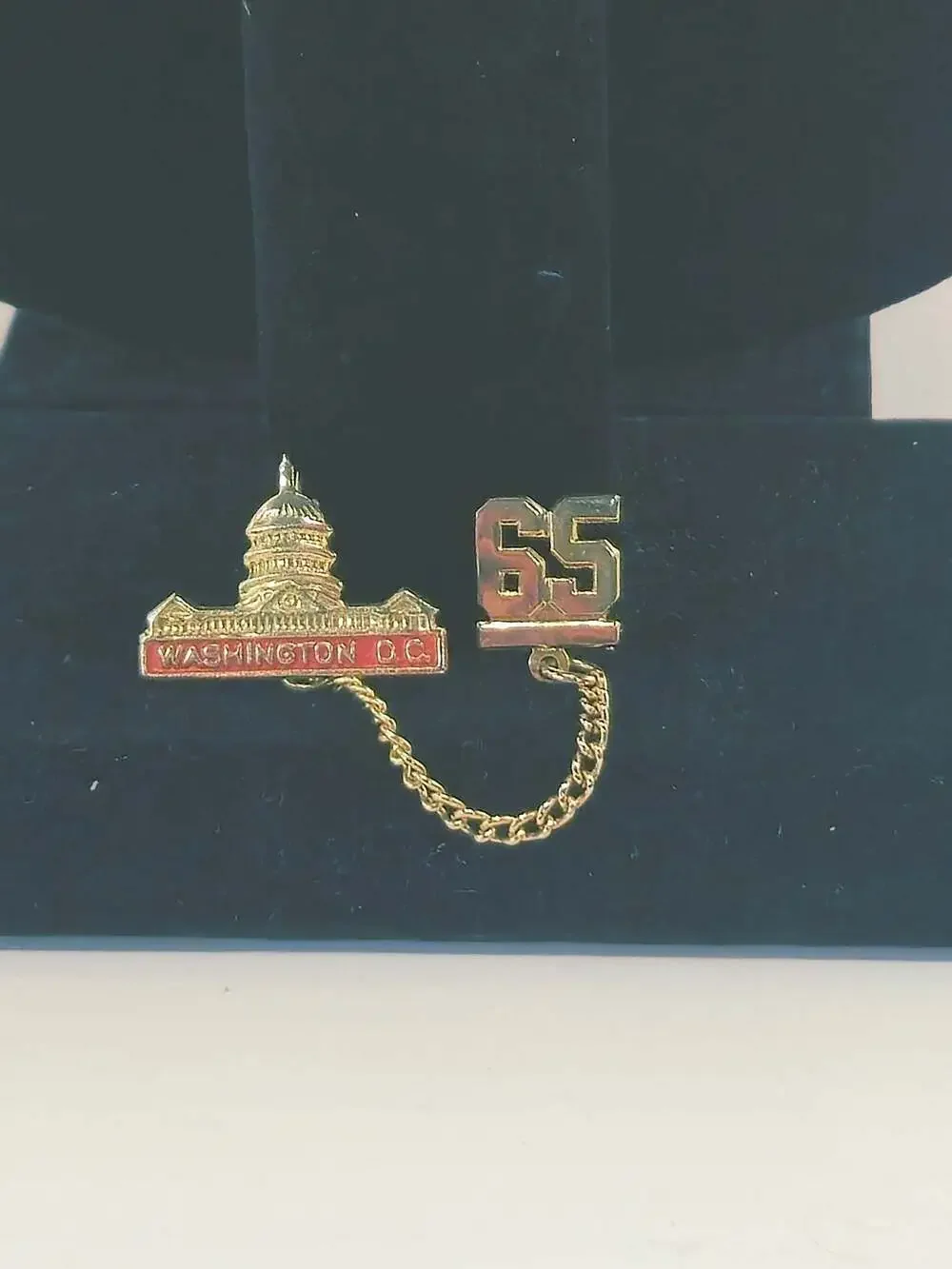 Vintage 1965 Washington D.C. US Capitol Building Souvenir Lapel Pin